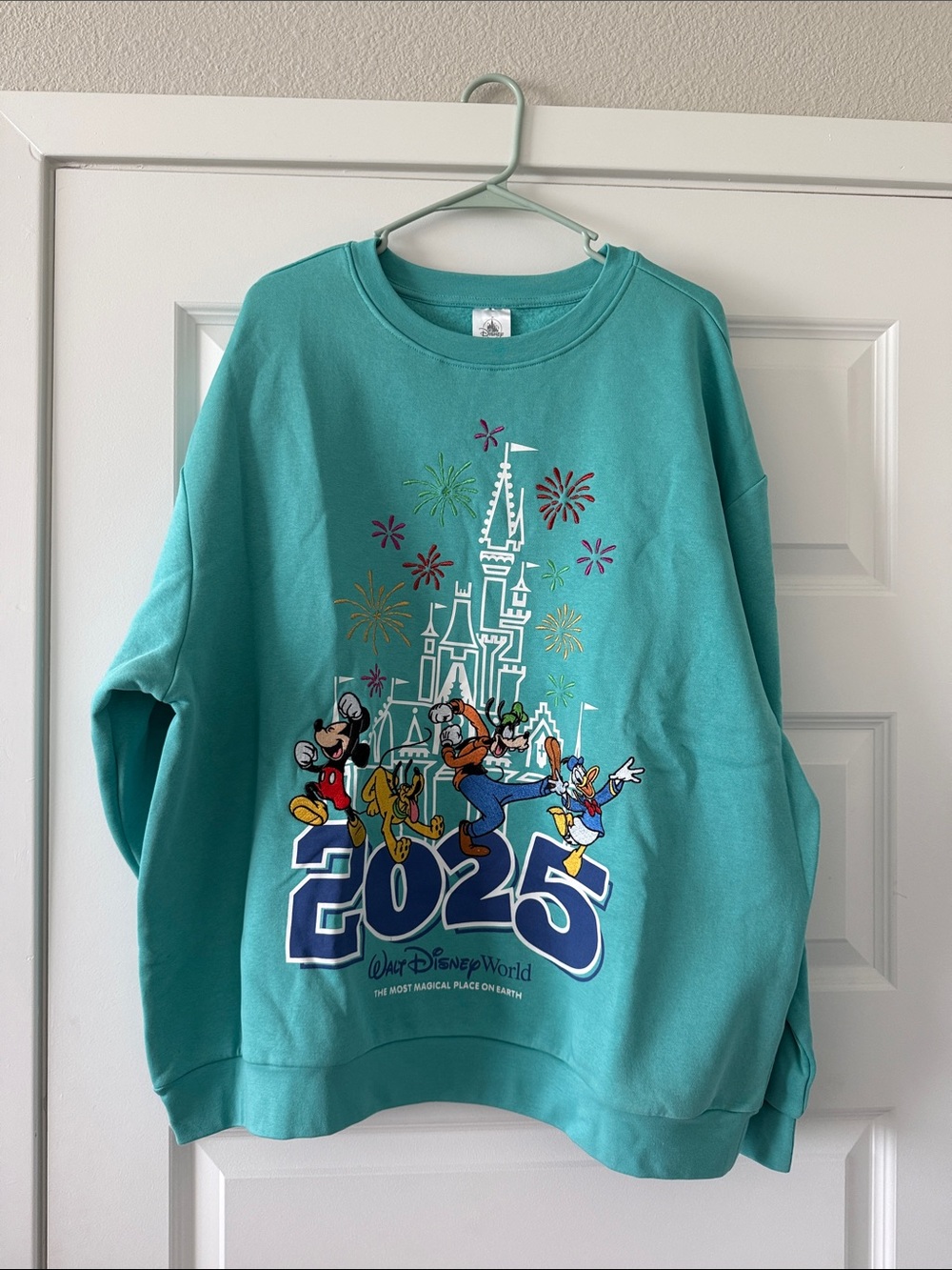 Disney Teal Castle & Characters 2025 Crewneck Sweatshirt